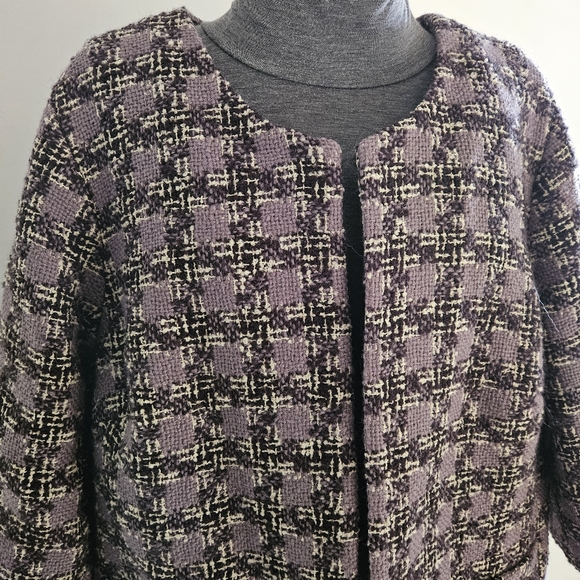Boden Tweed Plaid Women's Jacket - Picture 3 of 10